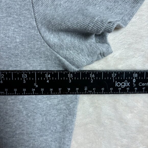 TNA Women Homestretch Highline Dress Size Large Gray Stretch Rib Artizia Bodycon - Picture 12 of 12